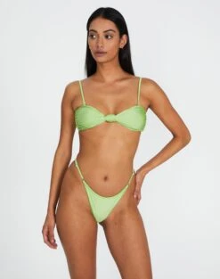 Shimmer Adjustable Cheeky Bikini Bottom -Glassons aiden adjustable high cut bikini briefs pistachio full ga54030shm