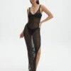 Sheer Metallic Maxi Dress 2 Sheer Metallic Maxi Dress -Glassons anastasia glam dress black front kd127891knt 5