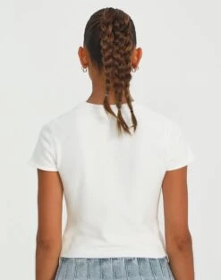 Cropped Cap Sleeve Knit Top -Glassons aria cap sleeve knit top milk back ks106650sf