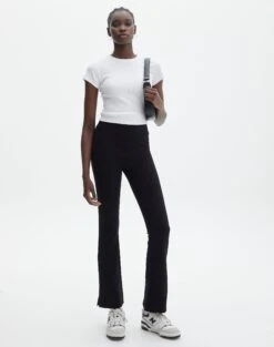 Boat Neck Long Sleeve Top 32 Boat Neck Long Sleeve Top -Glassons athena mid rise ponte pant black front pw72377pont