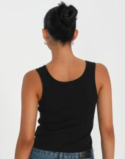 V Neck Tank 24 V Neck Tank -Glassons awhina v neck tank black back tv79336orib