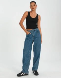 V Neck Tank 23 V Neck Tank -Glassons awhina v neck tank black full tv79336orib