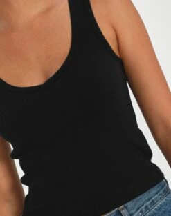 V Neck Tank 25 V Neck Tank -Glassons awhina v neck tank black imageback tv79336orib