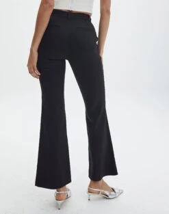 High Waisted Tailored Flare Pants -Glassons bali tailored pant black back pw120212pln