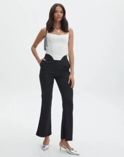 High Waisted Tailored Flare Pants