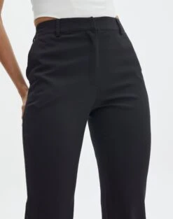 High Waisted Tailored Flare Pants -Glassons bali tailored pant black imageback pw120212pln