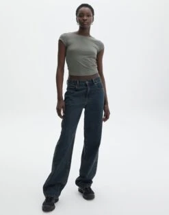 Supersoft Backless Short Sleeve Top -Glassons bayley backless top cypress detail ts73693pch