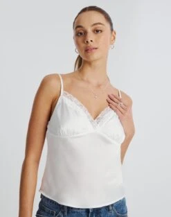 High Waist Relaxed Tailored Pant -Glassons benny lace cami milk front bv76113rwas