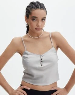 Tailored Strapless Corset Top -Glassons bill button blouse smoked pearl front bv73044sat 1