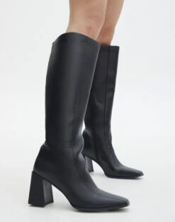 Off Shoulder Lace Long Sleeve Top -Glassons bonnie knee high boot black front sh114512pu