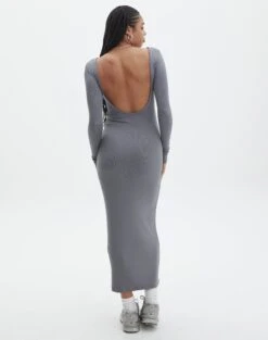 Cotton High Neck Maxi Dress -Glassons brynn backless longsleeve maxi dress keep your coal front dl92908mod 1
