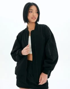 Cargo Wrap Mini Skirt -Glassons burke bomber jacket blackblack front jw80242pln 2