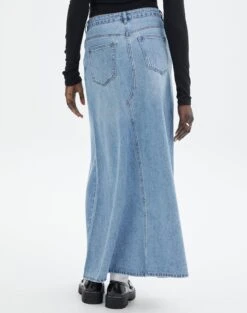 Front Split Denim Maxi Skirt -Glassons california split front denim maxi skirt riley vintage wash back sl117834dnm
