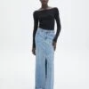 Front Split Denim Maxi Skirt -Glassons california split front denim maxi skirt riley vintage wash front sl117834dnm