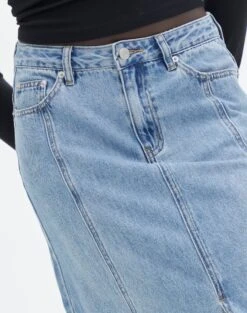 Front Split Denim Maxi Skirt -Glassons california split front denim maxi skirt riley vintage wash imageback sl117834dnm