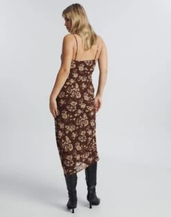 Print Cowl Neck Maxi Dress -Glassons camille cowl neck midi dress soy blooms back dl77736prt
