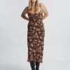 Print Cowl Neck Maxi Dress -Glassons camille cowl neck midi dress soy blooms front dl77736prt 1