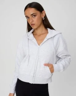 Luxe Lounge Modal Ribbed Long Sleeve Top 36 Luxe Lounge Modal Ribbed Long Sleeve Top -Glassons casa cropped zip through hoodie snow marle front tc127015cot 1