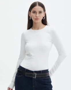 Supersoft Backless Long Sleeve Bodysuit 31 Supersoft Backless Long Sleeve Bodysuit -Glassons cassidy cut out bodysuit milk back tb118064pch