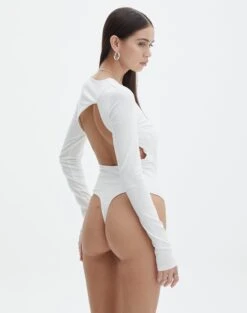 Supersoft Backless Long Sleeve Bodysuit 30 Supersoft Backless Long Sleeve Bodysuit -Glassons cassidy cut out bodysuit milk detail tb118064pch