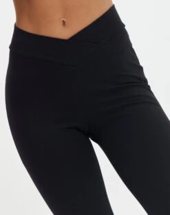 V Front Flare Ponte Pant -Glassons christy v front ponte pant black imageback pw48072pont