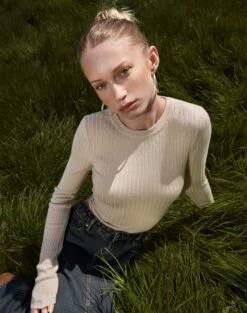 High Rise Pinstripe Flare Ponte Pant -Glassons chutney crew neck what the shell front kl79026vn 1