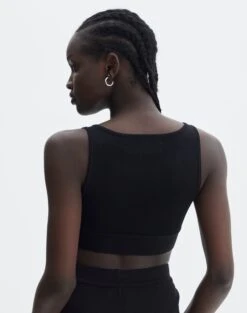 Knit Twist Front Crop Top -Glassons co anwar twist knit black back kv109493ne