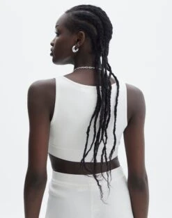 Knit Twist Front Crop Top -Glassons co anwar twist knit milk back kv109493ne