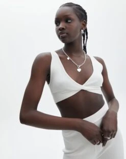 Knit Twist Front Crop Top -Glassons co anwar twist knit milk front kv109493ne