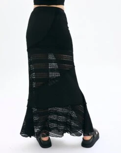 Textured Asymmetrical Panel Maxi Skirt -Glassons co cally asymmetrical panel skirt black back sl74526tex