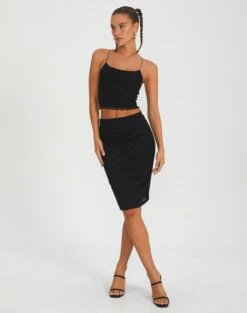 Mesh Cross Back Lettuce Trim Cami -Glassons co cecelia mesh cross tank black full tv92995msh