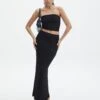 Textured Slim-fit Maxi Skirt 1 Textured Slim-fit Maxi Skirt -Glassons co ceejay textured maxi skirt black front sl105516tex
