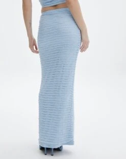 Textured Slim-fit Maxi Skirt -Glassons co ceejay textured maxi skirt blue melody back sl105516tex