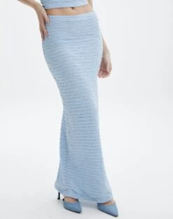 Textured Slim-fit Maxi Skirt -Glassons co ceejay textured maxi skirt blue melody full sl105516tex