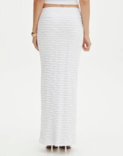 Textured Slim-fit Maxi Skirt -Glassons co ceejay textured maxi skirt white back sl105516tex