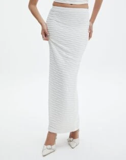 Textured Slim-fit Maxi Skirt -Glassons co ceejay textured maxi skirt white detail sl105516tex