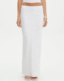 Textured Slim-fit Maxi Skirt -Glassons co ceejay textured maxi skirt white full sl105516tex