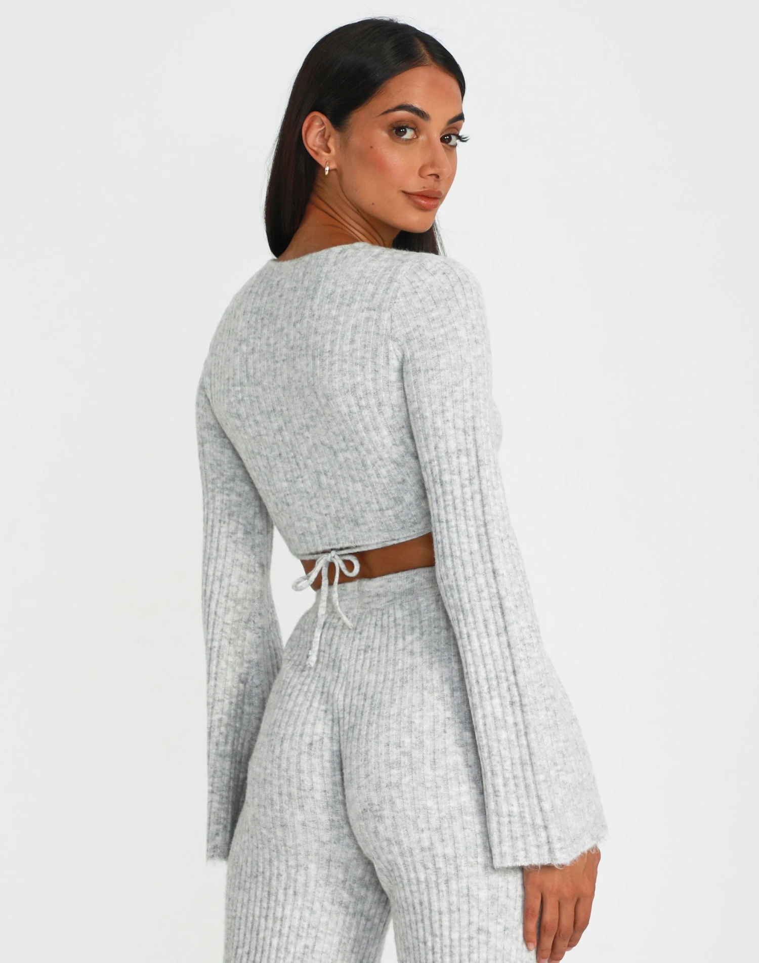 Wrap Tie Long Sleeve Knit Top 6 Wrap Tie Long Sleeve Knit Top - Image 4