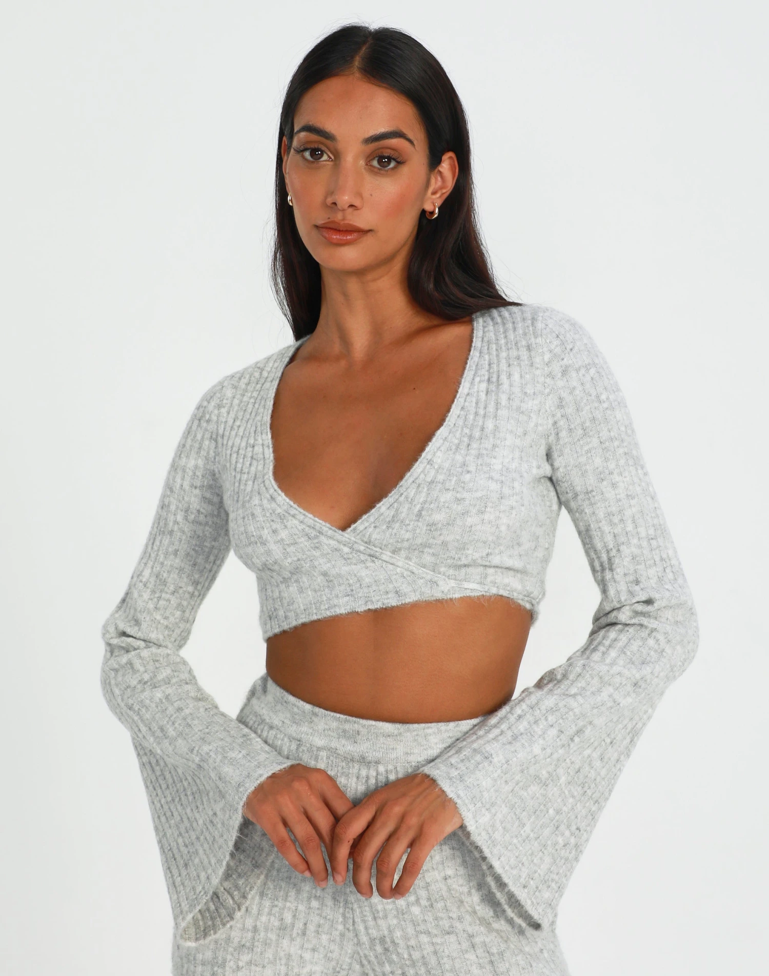 Wrap Tie Long Sleeve Knit Top 5 Wrap Tie Long Sleeve Knit Top - Image 3