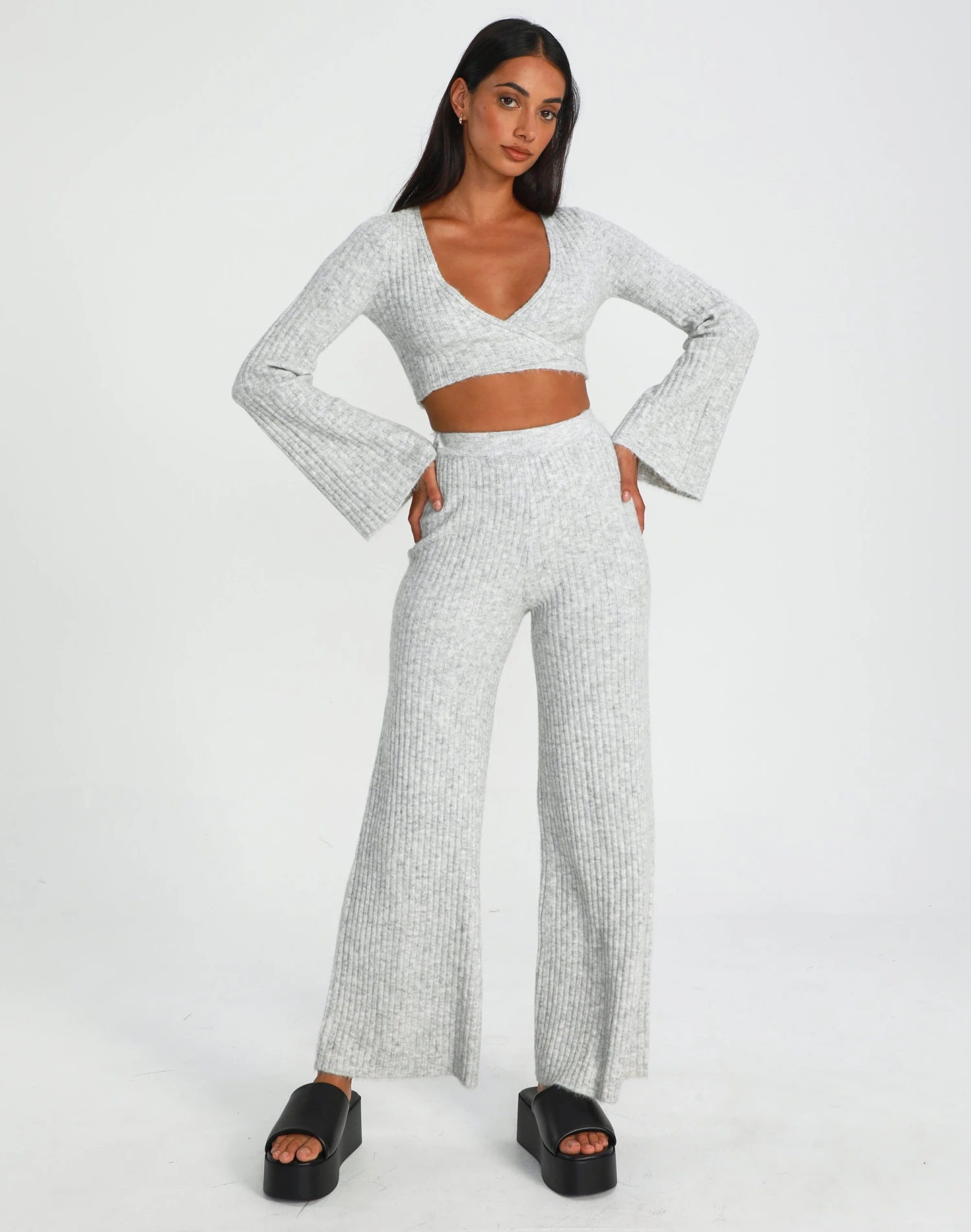 Wrap Tie Long Sleeve Knit Top 4 Wrap Tie Long Sleeve Knit Top - Image 2