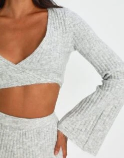 Wrap Tie Long Sleeve Knit Top 23 Wrap Tie Long Sleeve Knit Top -Glassons co cici tie front knit pale grey marle imageback kc95390rrec