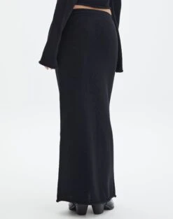 Tie Waist Knit Maxi Skirt -Glassons co lardee knit tie waist maxi black back sl47099knt