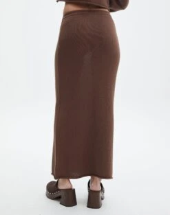 Tie Waist Knit Maxi Skirt -Glassons co lardee knit tie waist maxi deep umber back sl47099knt