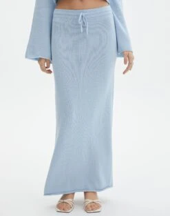 Tie Waist Knit Maxi Skirt -Glassons co lardee knit tie waist maxi ice cap full sl47099knt