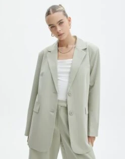 High Rise Wide Leg Cargo Pant -Glassons co loretta oversized blazer jacket suit mist front jw51337zhe