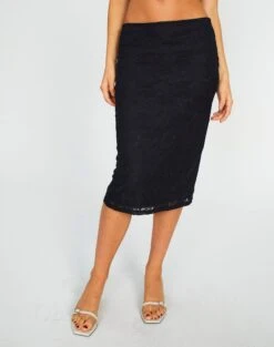Lace Midi Slip Skirt -Glassons co lorna lace midi skirt blackblack full sl108106lac