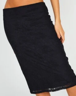 Lace Midi Slip Skirt -Glassons co lorna lace midi skirt blackblack imageback sl108106lac