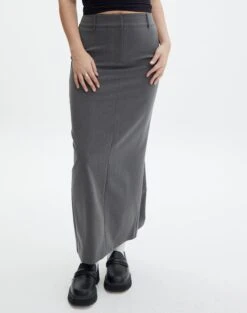 Tailored Maxi Skirt -Glassons co mailey suiting maxi skirt charcoal detail sl101473mar