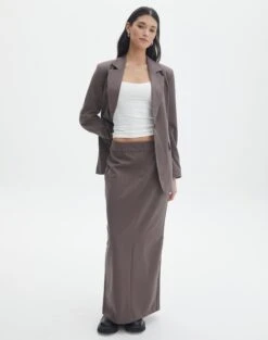 Mesh Maxi Skirt -Glassons co mailey suiting maxi skirt irish coffee front sl101473mar 1