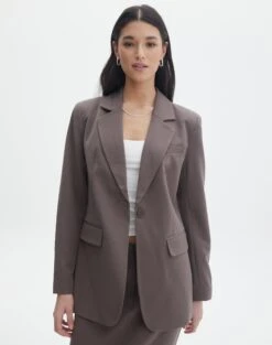 Supersoft Twist Cut Out Long Sleeve Mini Dress -Glassons co marly one button blazer irish coffee front jw74948pln 8